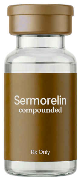 Illustrative vial labeled compounded sermorelin