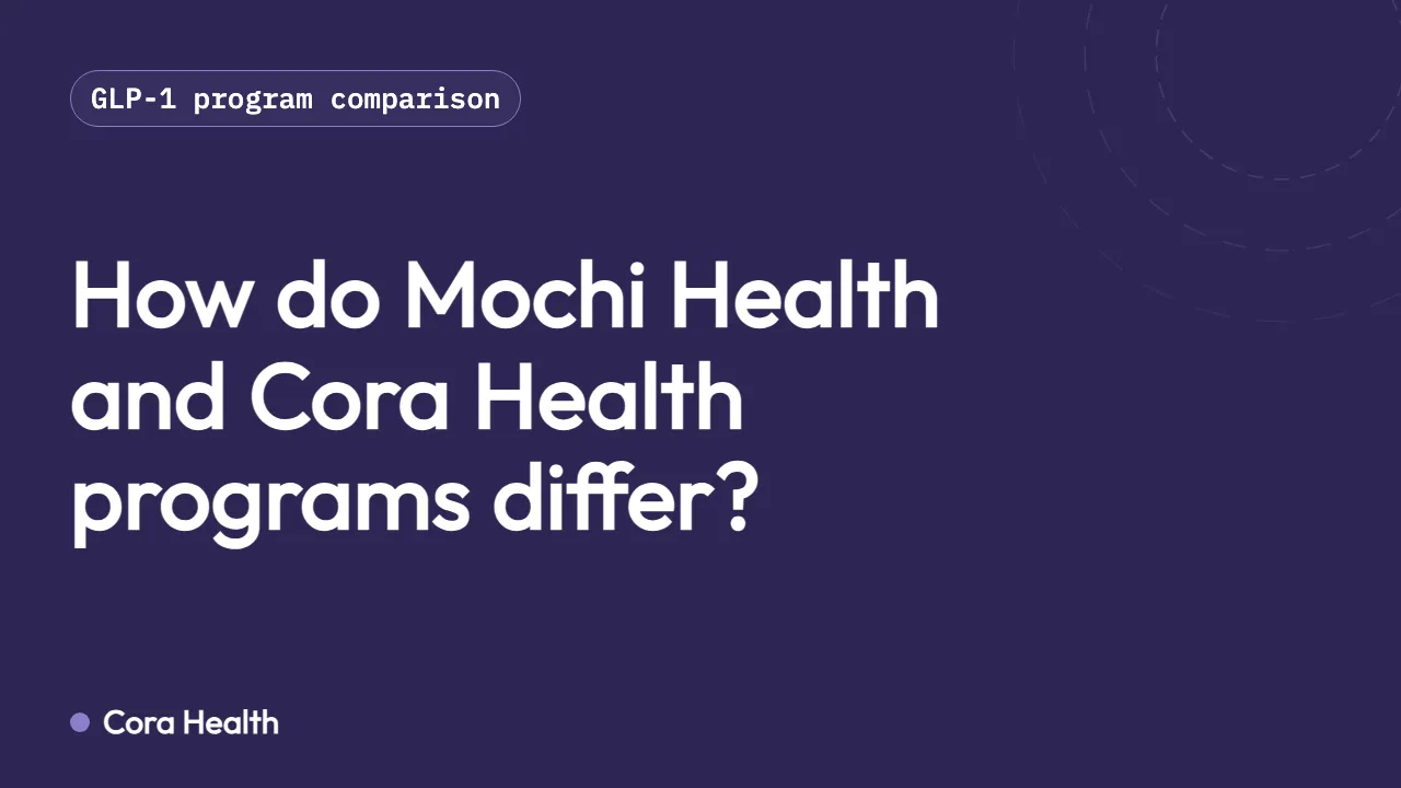 How do Mochi Health and Cora Health programs differ?