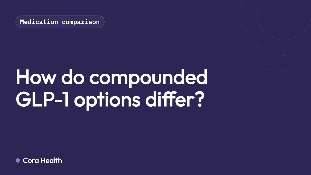 How do compounded GLP-1 options differ?